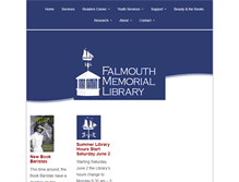 Tablet Screenshot of falmouthmemoriallibrary.org